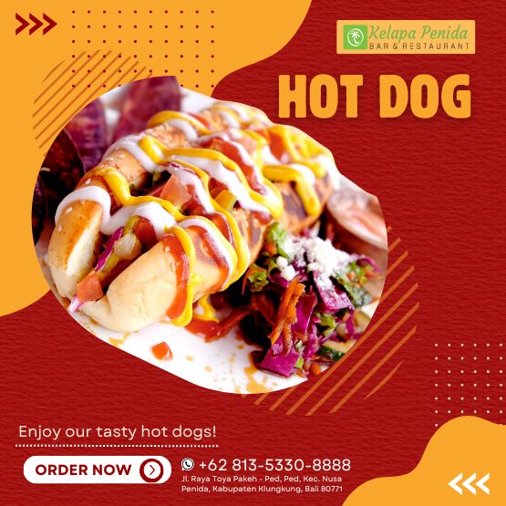 Hot Dog At Kelapa Penida Bar and Restaurant