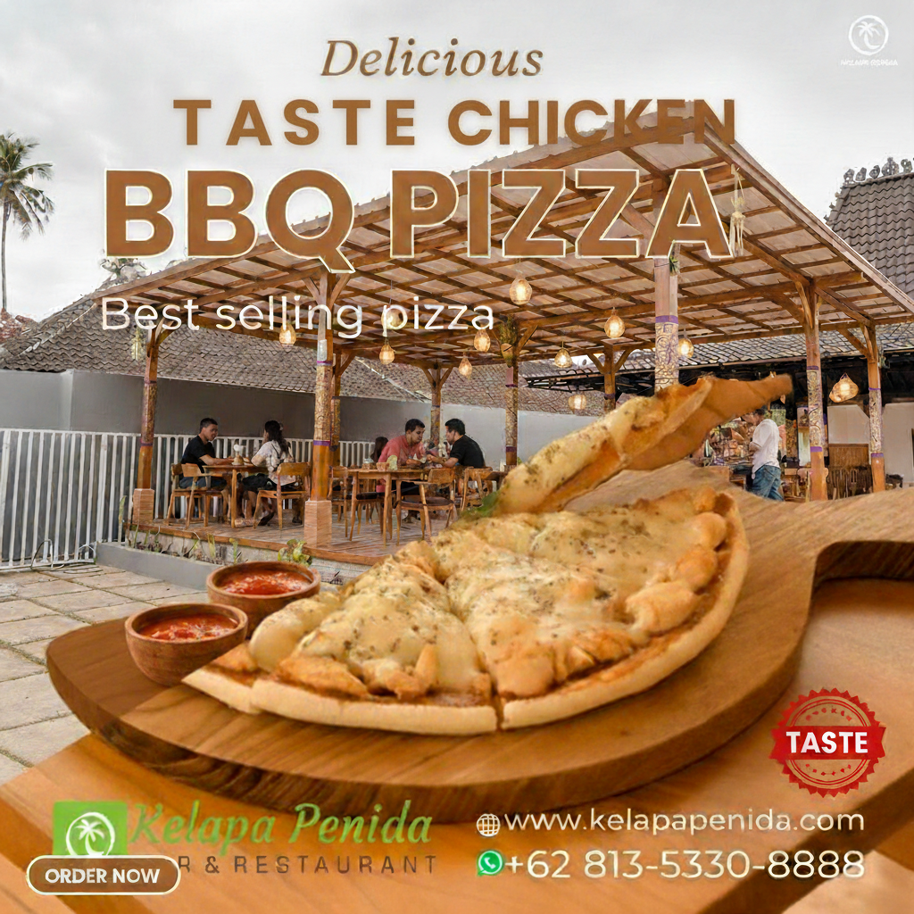 Chicken BBQ Pizza at Kelapa Penida Bar and Restaurant in Nusa Penida