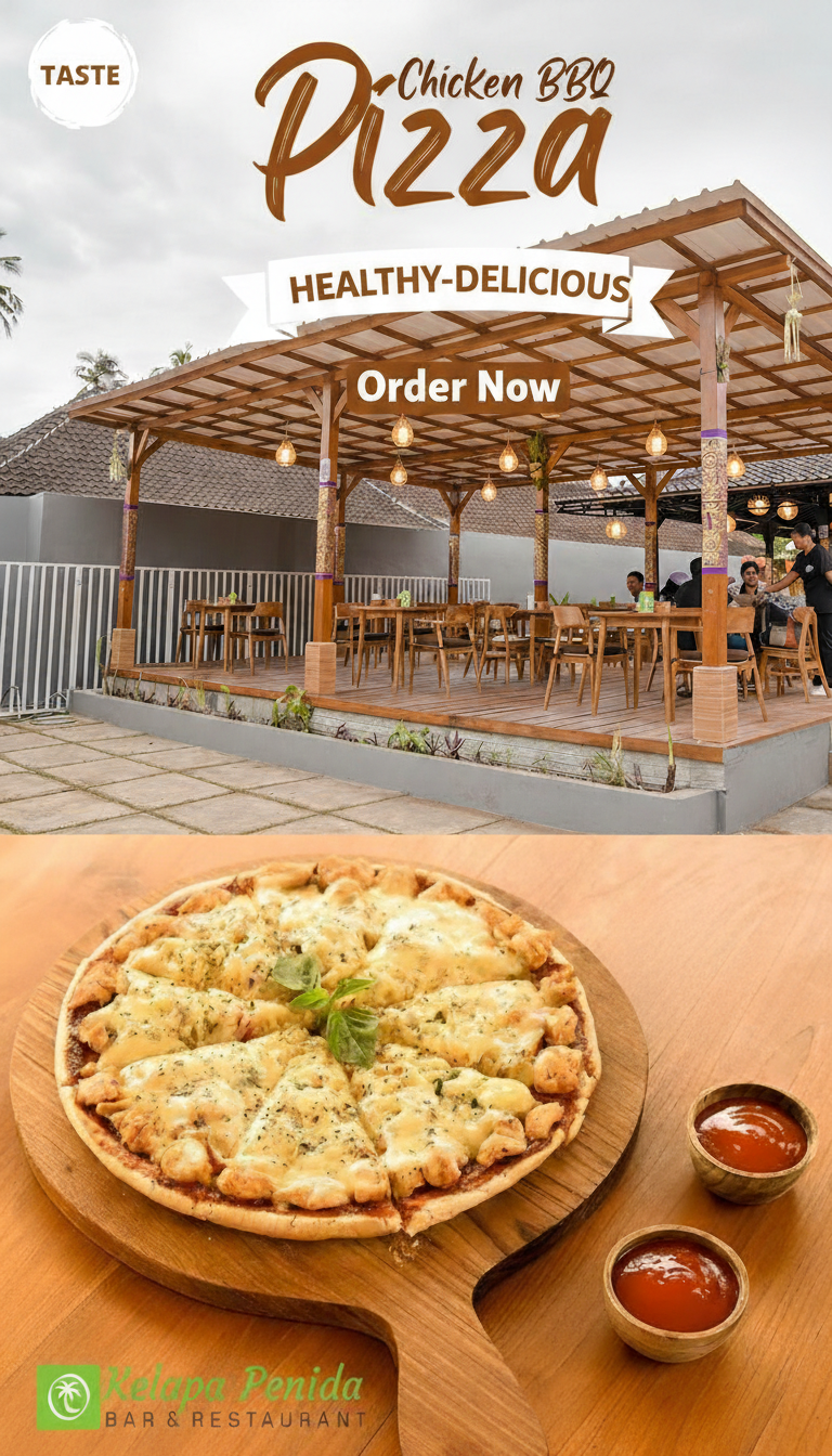Chicken BBQ Pizza at Kelapa Penida Bar and Restaurant in Nusa Penida
