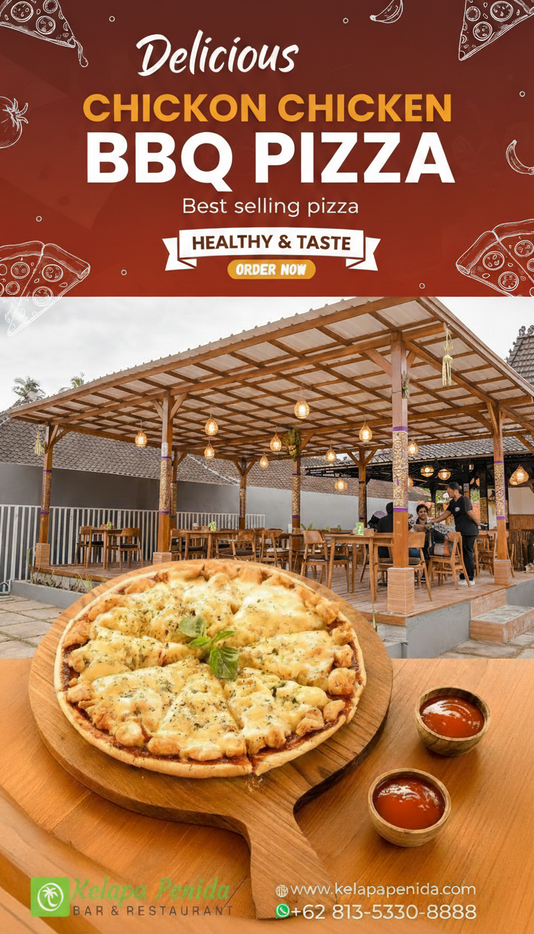 Chicken BBQ Pizza at Kelapa Penida Bar and Restaurant in Nusa Penida