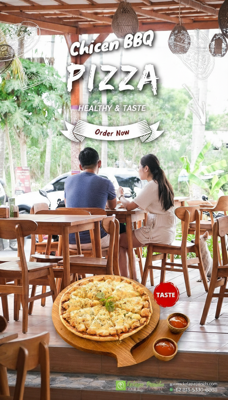 Chicken BBQ Pizza at Kelapa Penida Bar and Restaurant in Nusa Penida