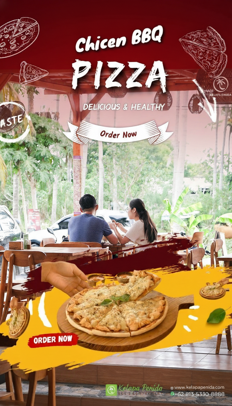 Chicken BBQ Pizza at Kelapa Penida Bar and Restaurant in Nusa Penida