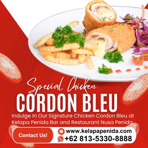 Chicken Cordon Bleu at Nusa Penida Restaurant "Kelapa Penida Bar and Restaurant"