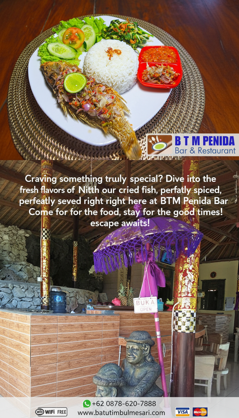 Fried Fish With Rice At BTM Penida Bar and Restaurant in Nusa Penida