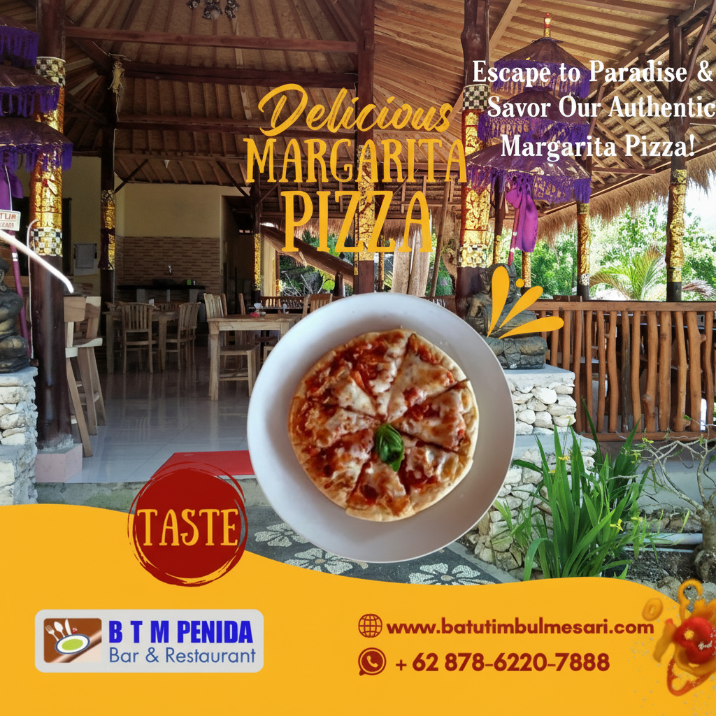Margarita Pizza At BTM Penida Bar And Restaurant in Nusa Penida