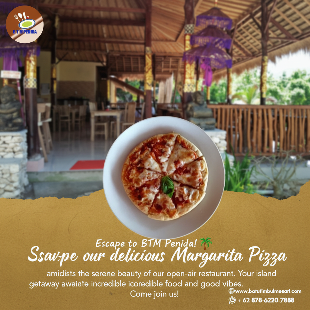 Margarita Pizza At BTM Penida Bar And Restaurant in Nusa Penida