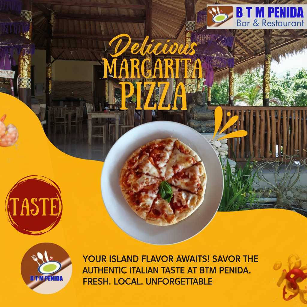 Margarita Pizza At BTM Penida Bar And Restaurant in Nusa Penida