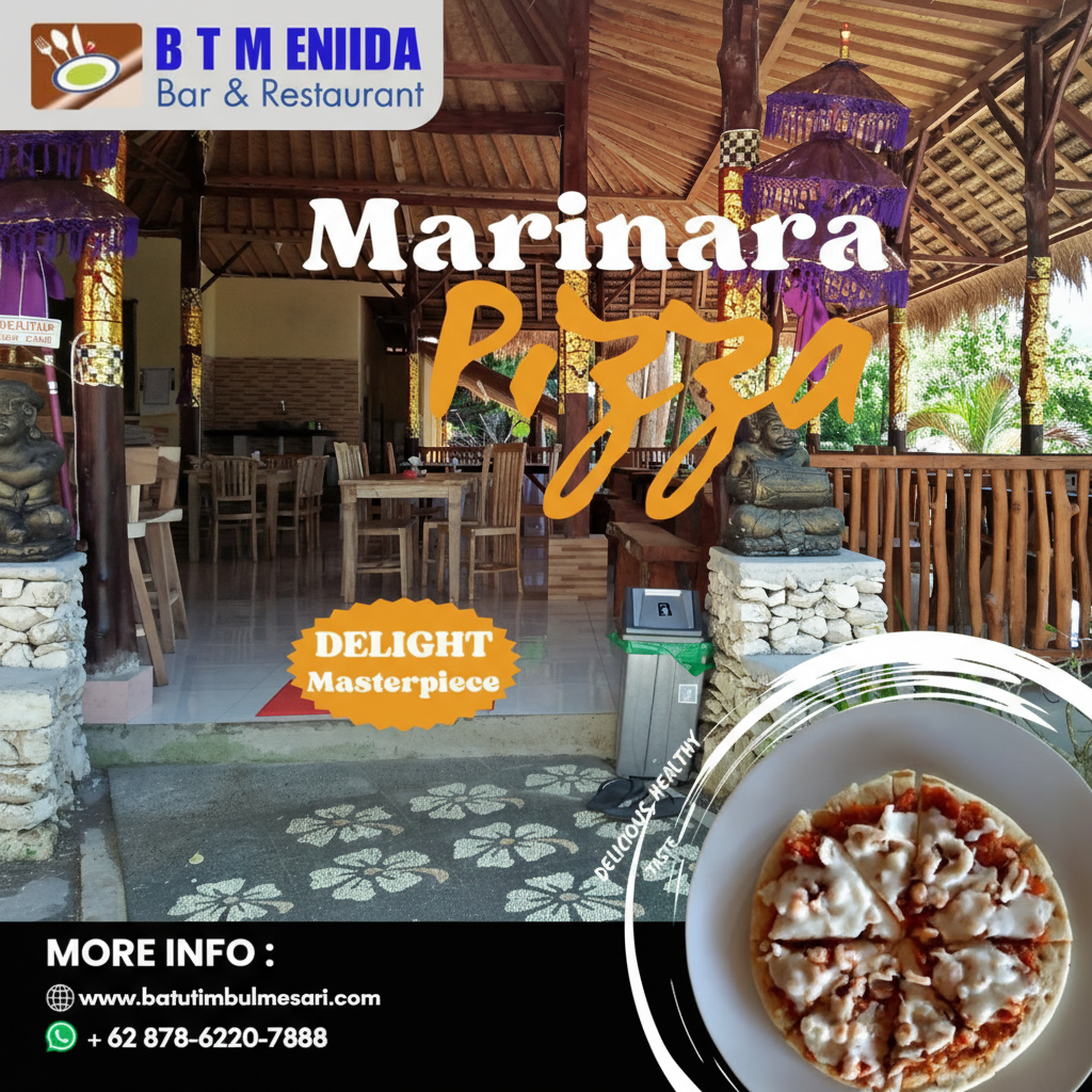 Marinara Pizza at BTM Penida Bar and Restaurant in Nusa Penida