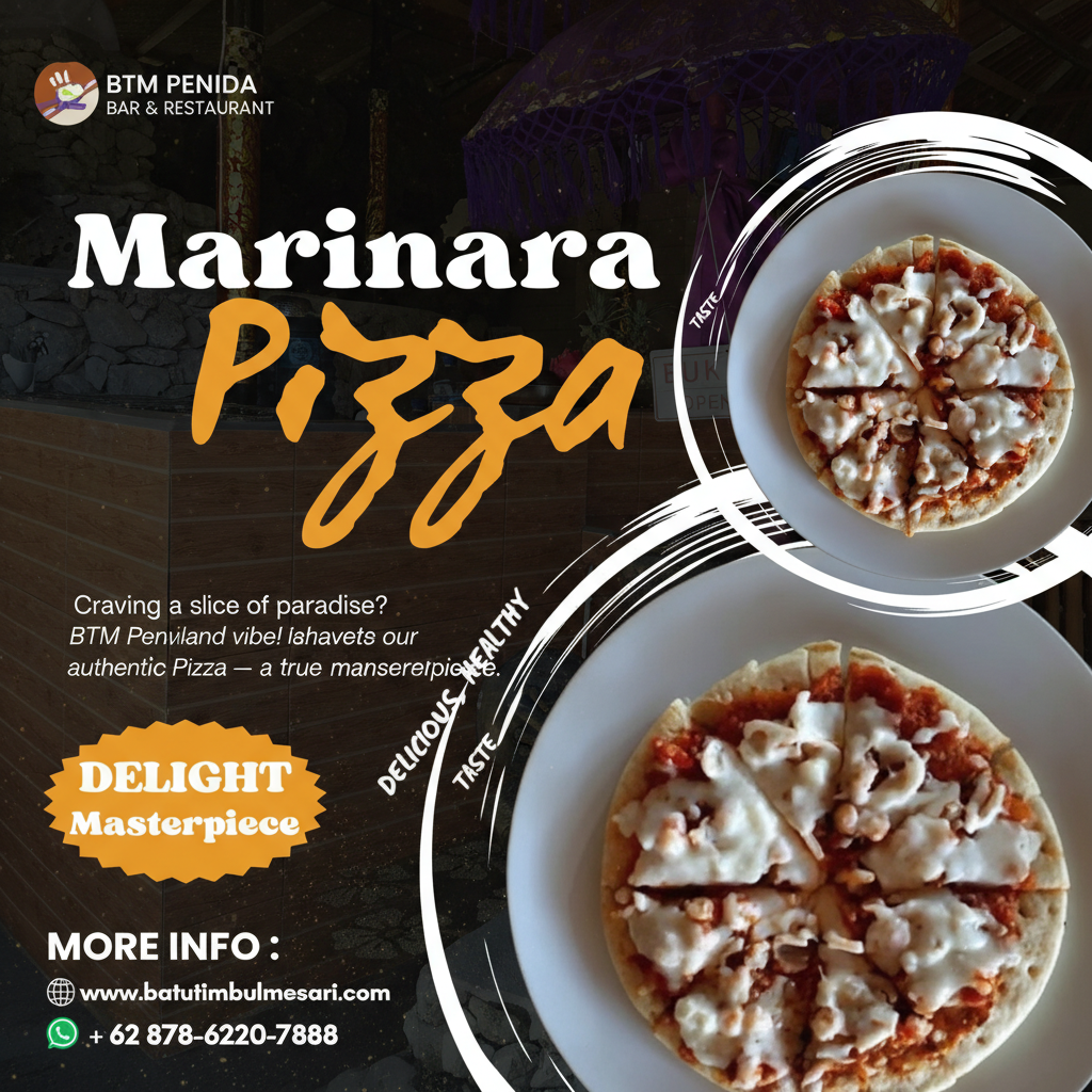 Marinara Pizza at BTM Penida Bar and Restaurant in Nusa Penida