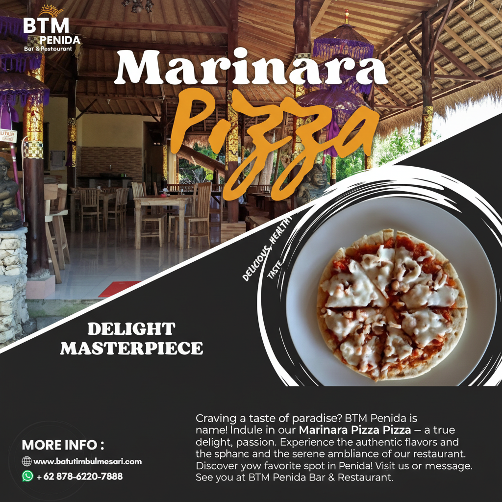 Marinara Pizza at BTM Penida Bar and Restaurant in Nusa Penida